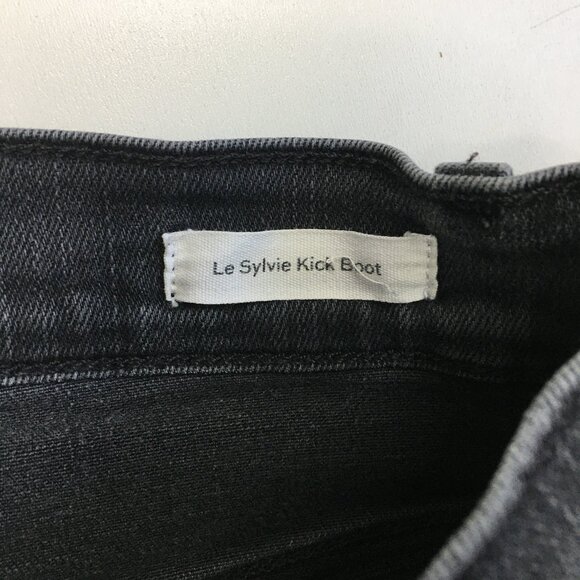 FRAME Denim Condor Wash Le Sylvie Kick Boot 5 Pocket Logo Hardware Jeans - Picture 3 of 12